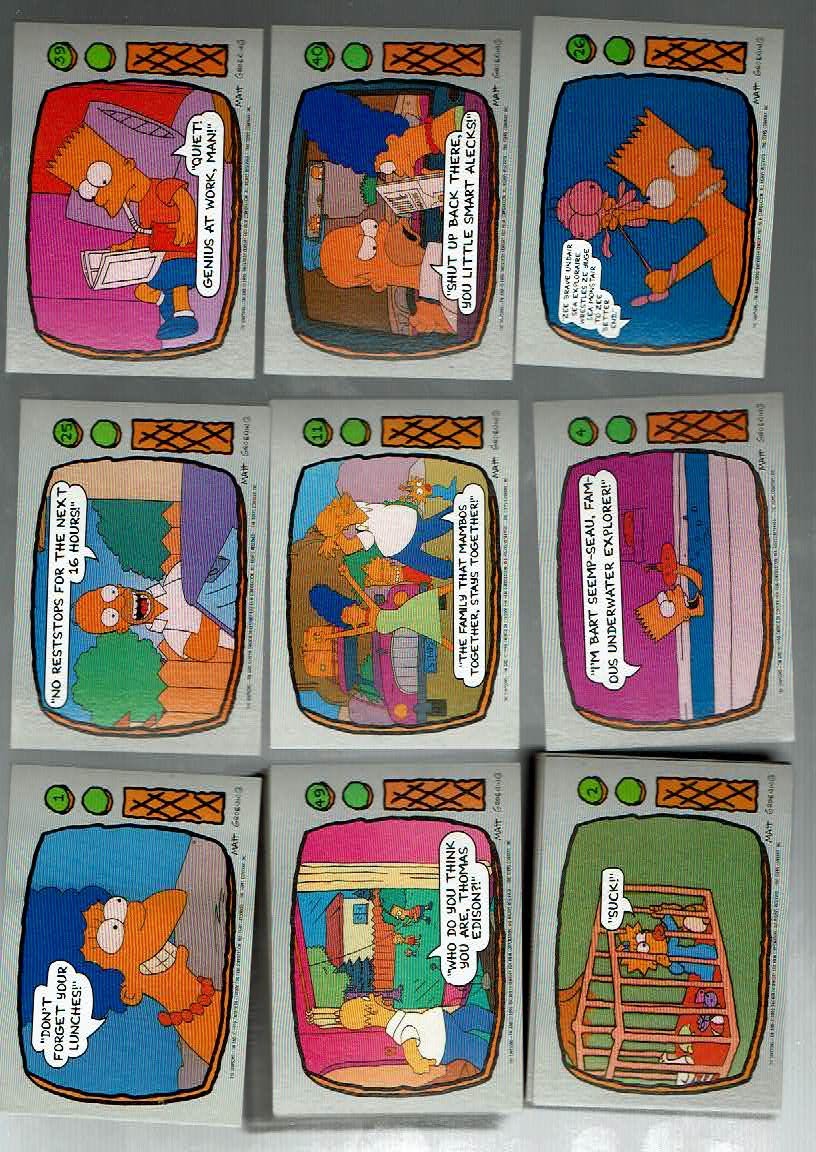 1990  .Topps.  The Simpsons.  Set complete 1-88.  EXMT-NM