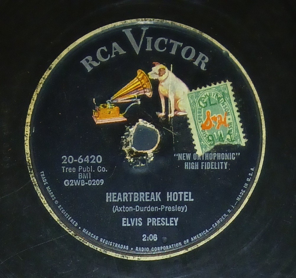 ELVIS PRESLEY Heartbreak Hotel/I Was The One RCA Victor 20-6420 78 RPM G+/V-