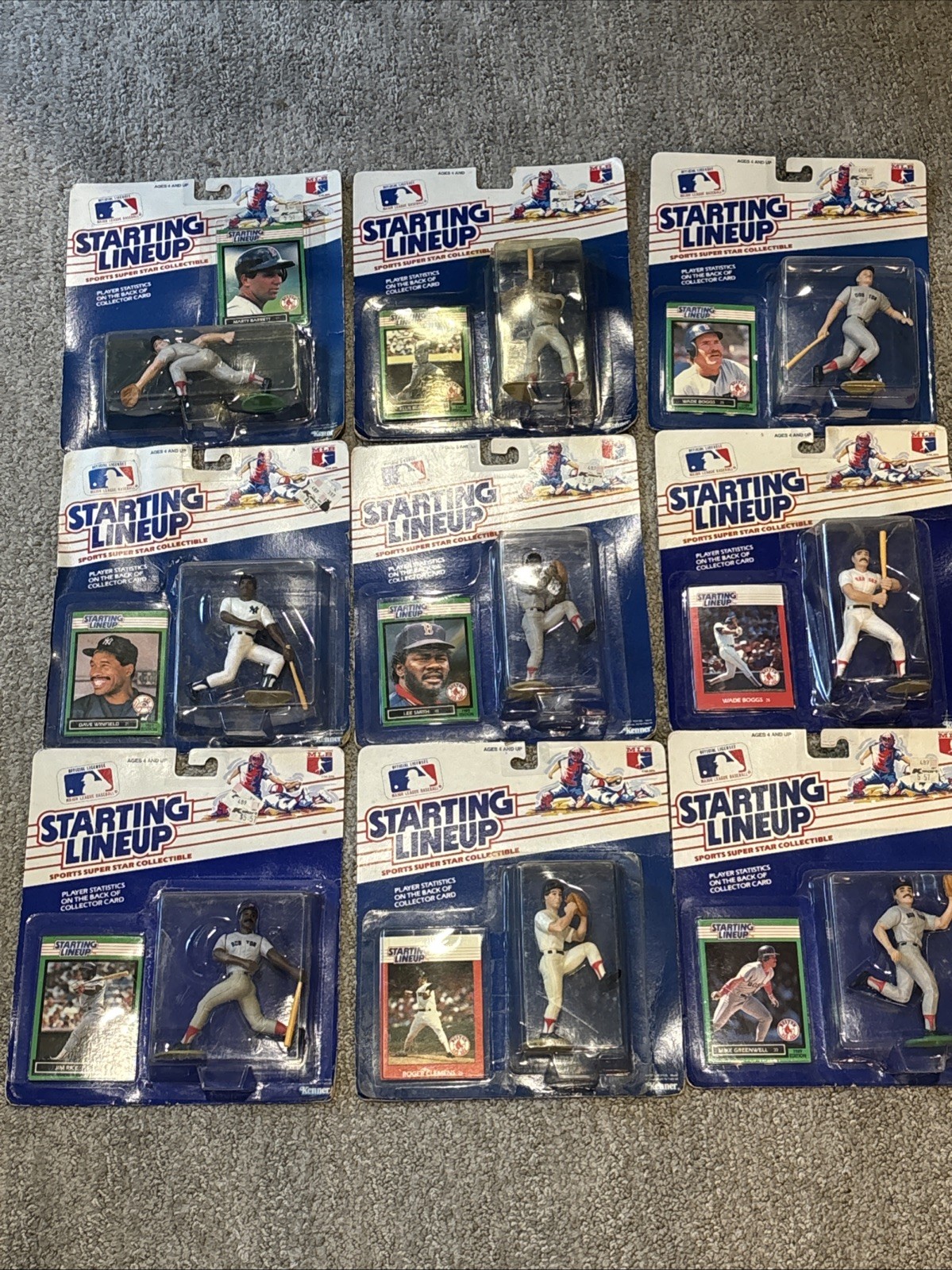 Starting Lineup Sports Super Star action figure baseball da collezione - set di 9