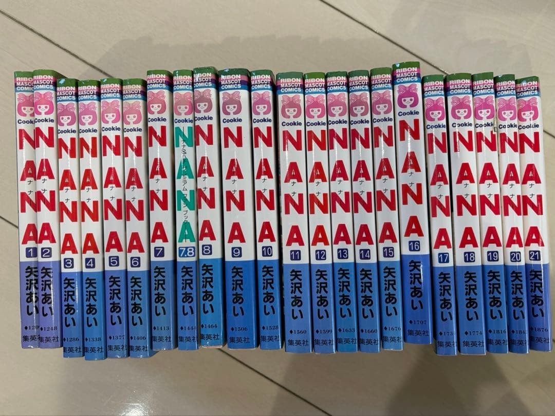NANA Vol 1-21 Completo Manga Comic Full Set & 7.8 Official Fan Book Ai Yazawa