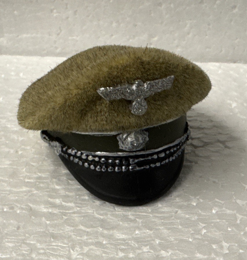 Vintage Action Man - Custom Made - Afrika Korps Officers Cap - DAK Desert 