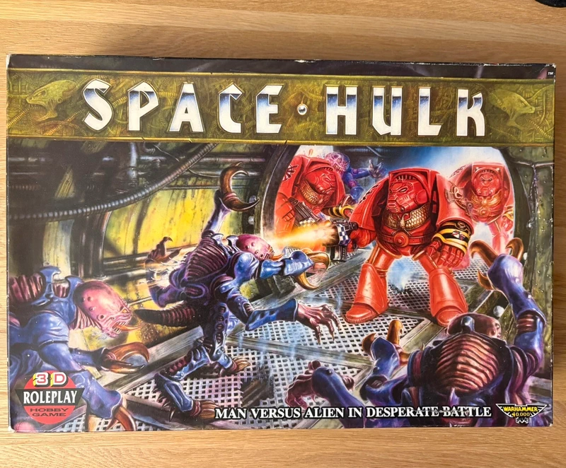 Space Hulk Man versus Alien in desperate battle Brettspiel von Games Workshop vollständig