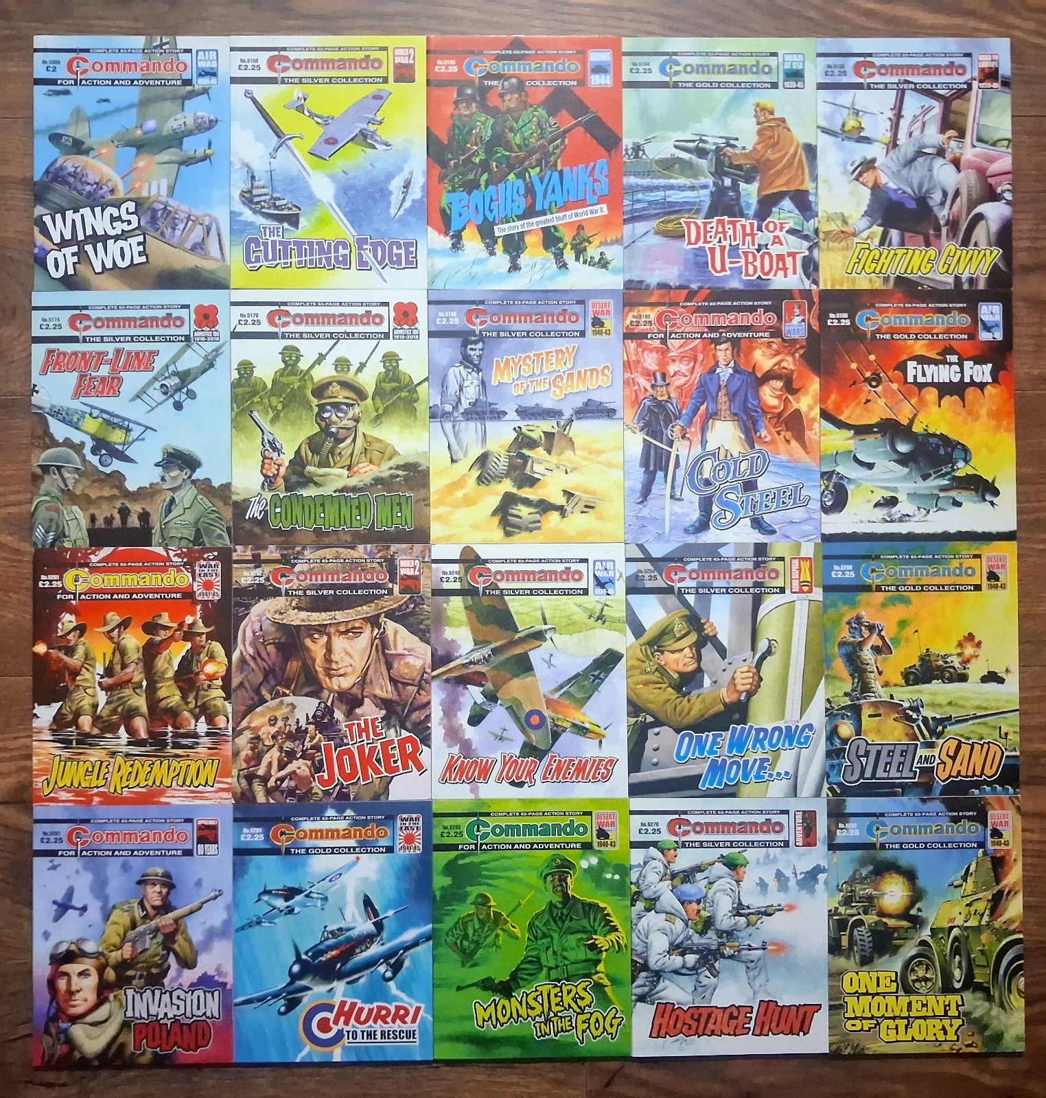 Commando Comics Job Lot Bundle x 20 (74E)