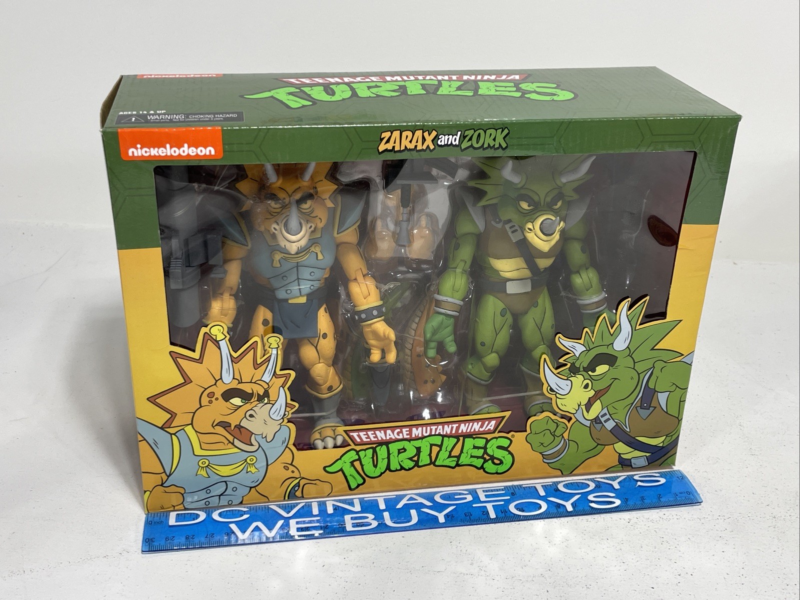 NECA Tartarughe Ninja Cartoni Animati Capitano Zarax e Zork TMNT Figure Triceraton