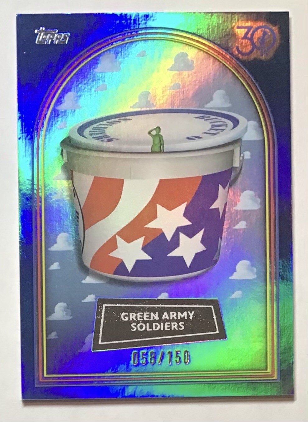 SOLDATINI ESERCITO VERDE 2025 DISNEY RIFRATTORE BLU🌈 /150 TRENT'ANNI E OLTRE