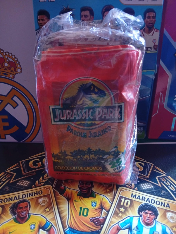 Paquete 50 Sobres de  Cromos Jurassic Park 1992. Ediciones Este.