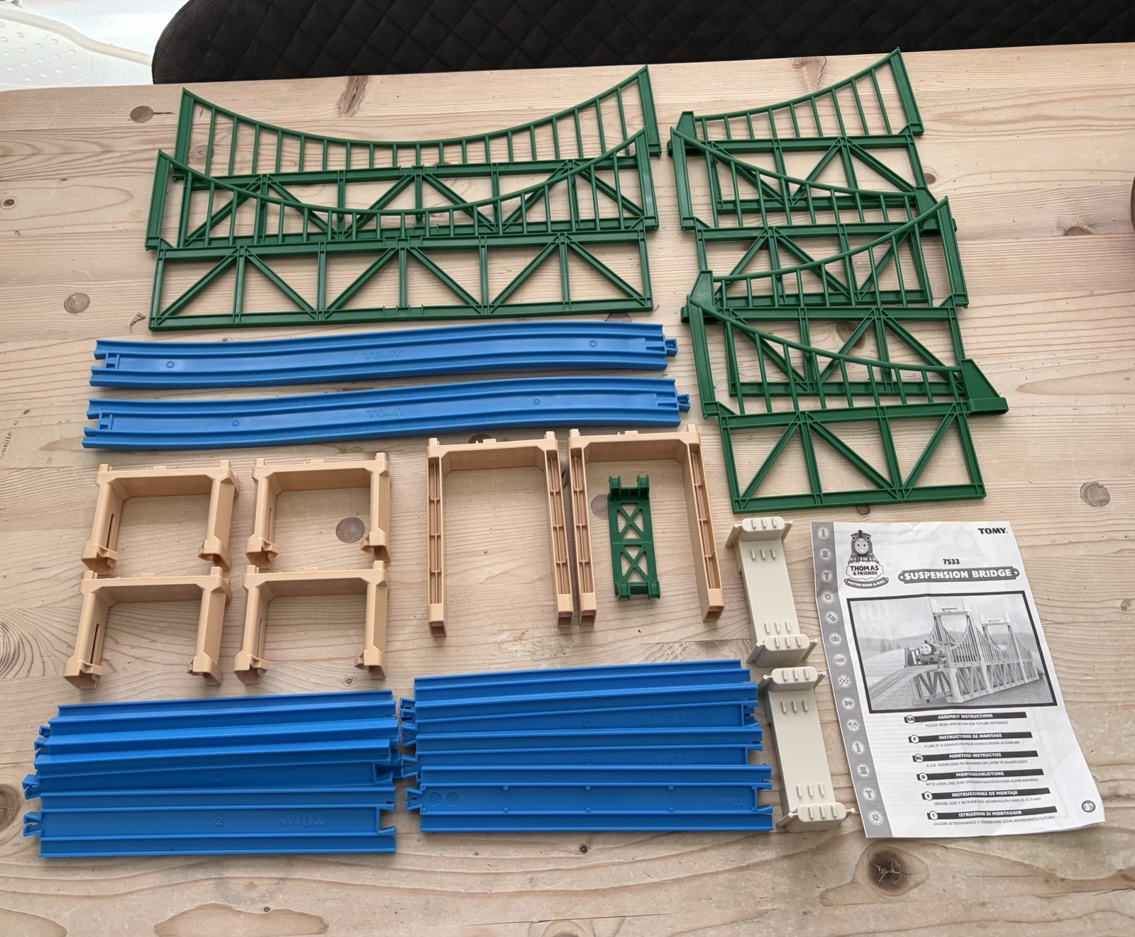 Ponte di sospensione Thomas Trackmaster verde per set treno a batteria