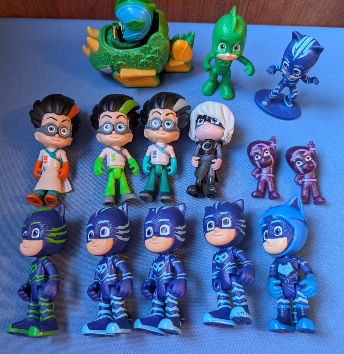 14 figurine PJ MASKS pvc, 3,5", 2 Ninjalino, 6 catboy, 1 Luna, 3 Romeo, 2 Gekko