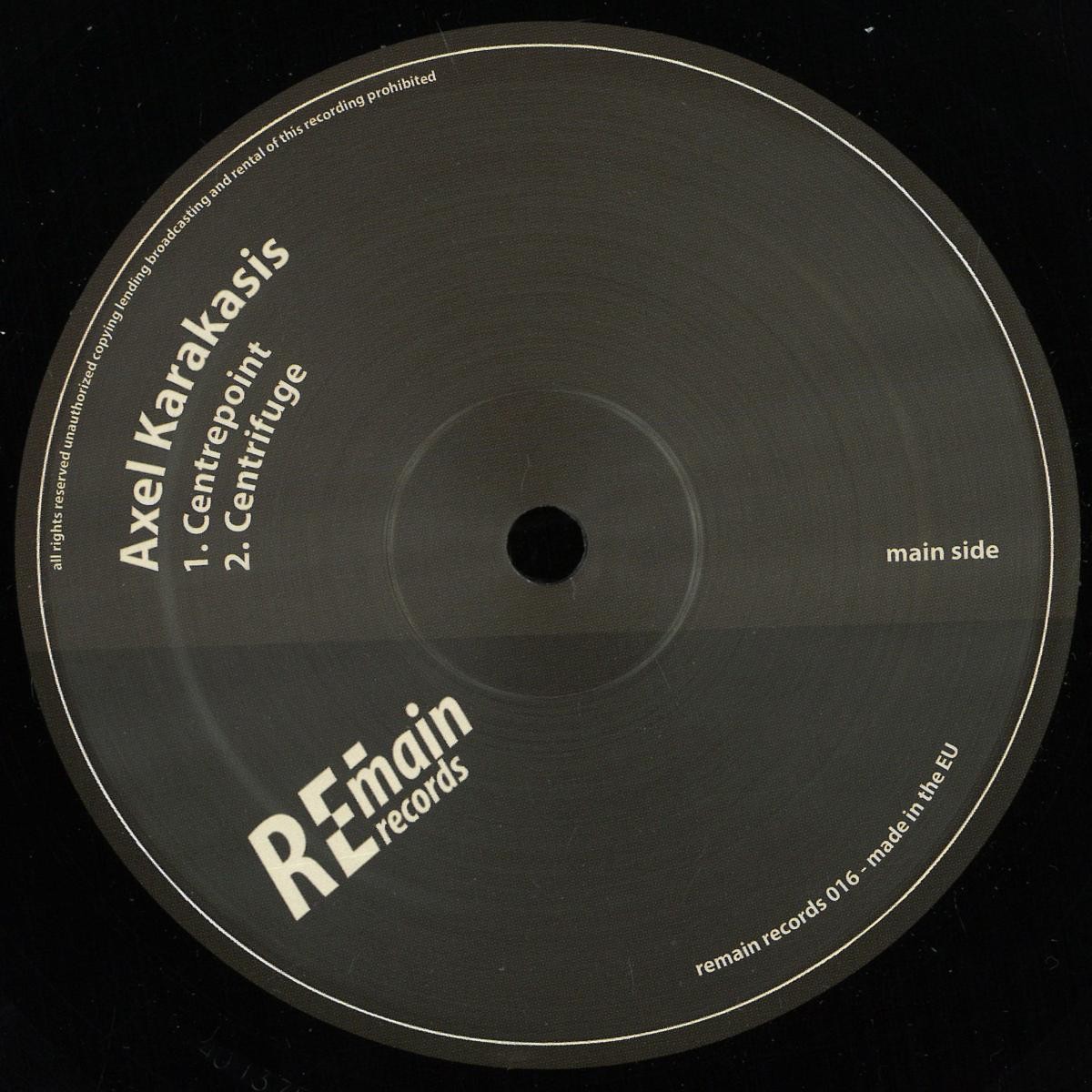 Axel Karakasis - (PRESALE 10/8/26) Centrepoint (VINYL 12" Remain) - TECHNO *NEW*