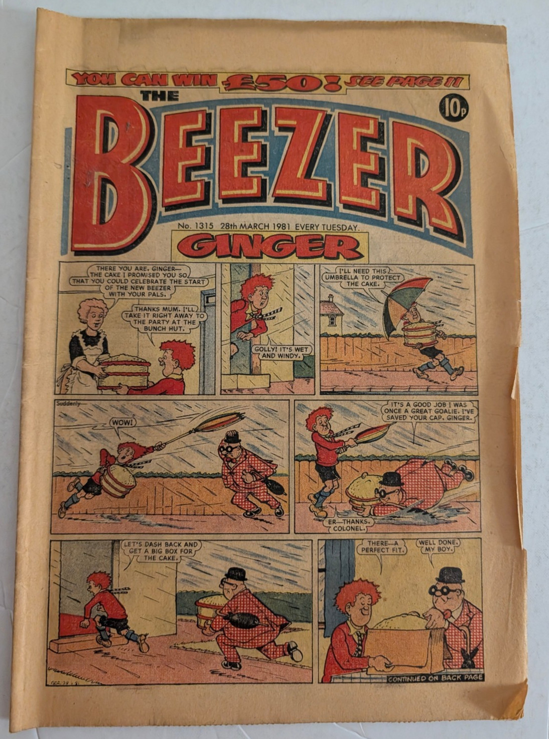 The Beezer Comic No 1315, March 28th 1981.
