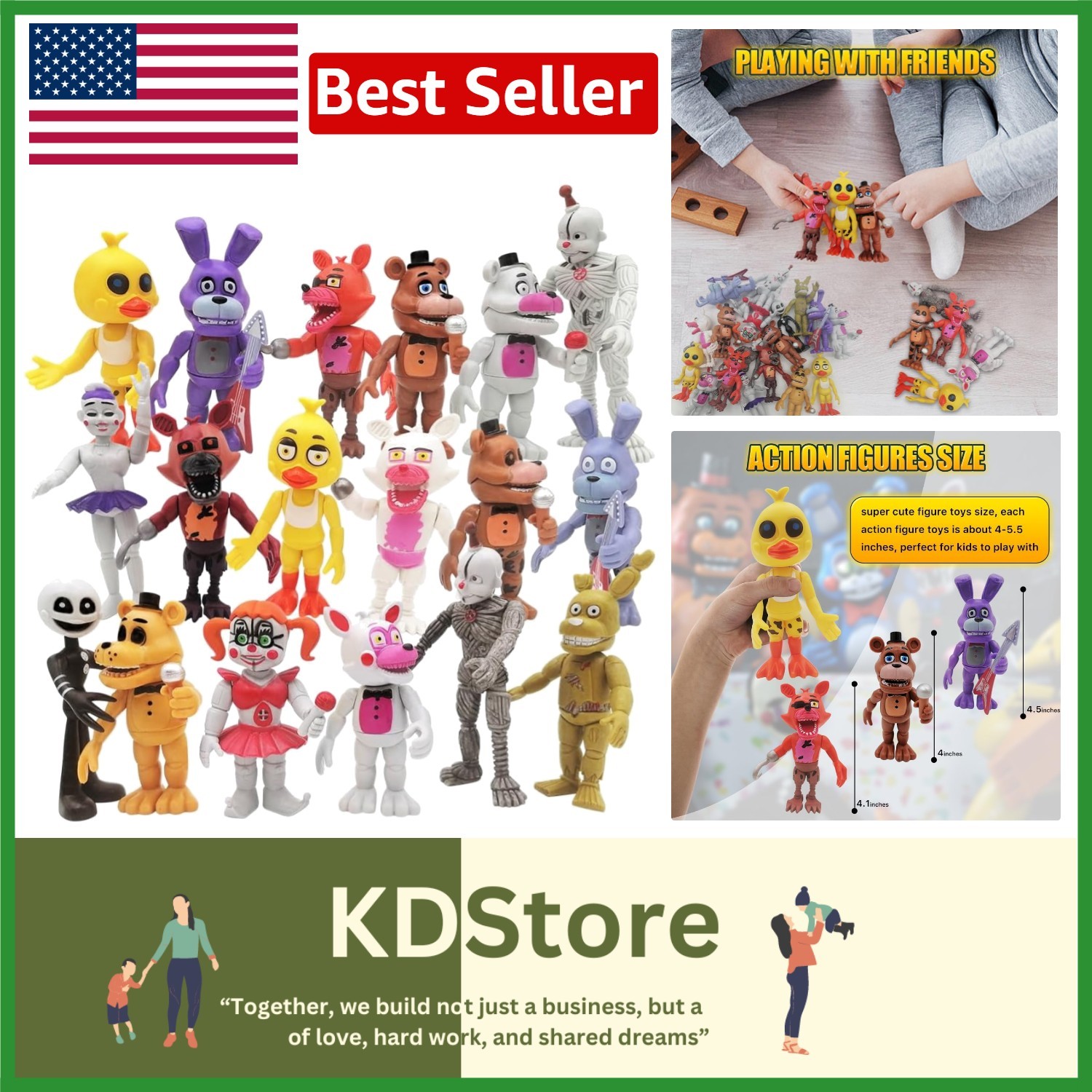 Emozionante set action figure articolate mobili 18 pezzi - gioco fantasioso per età 3+