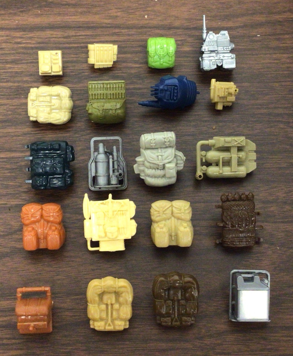 Lotto accessori zaino assortiti GI Joe ARAH X20 ricambi vintage armi Hasbro