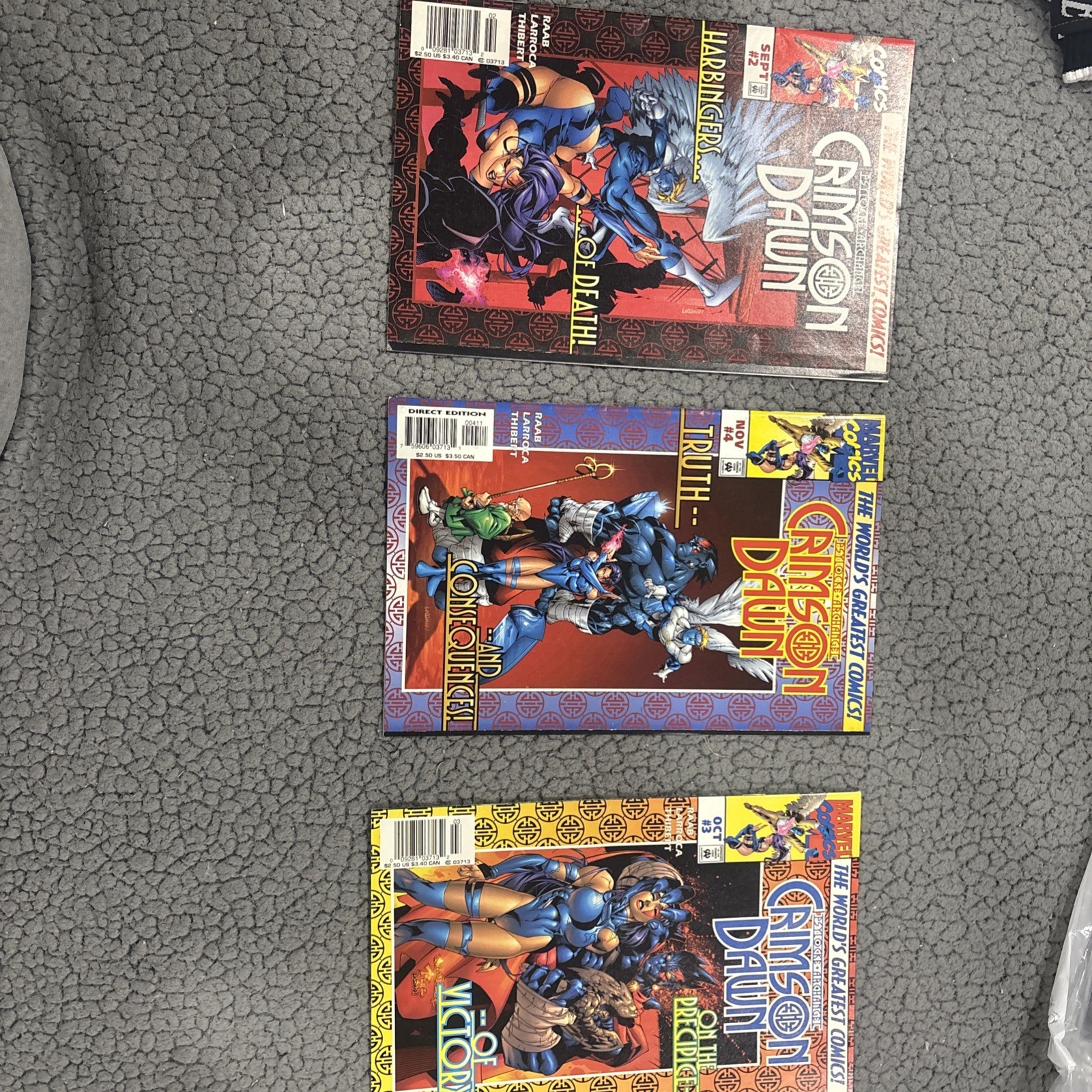 Crimson Dawn (1991) #1-3 Completo Marvel Psylock Angel
