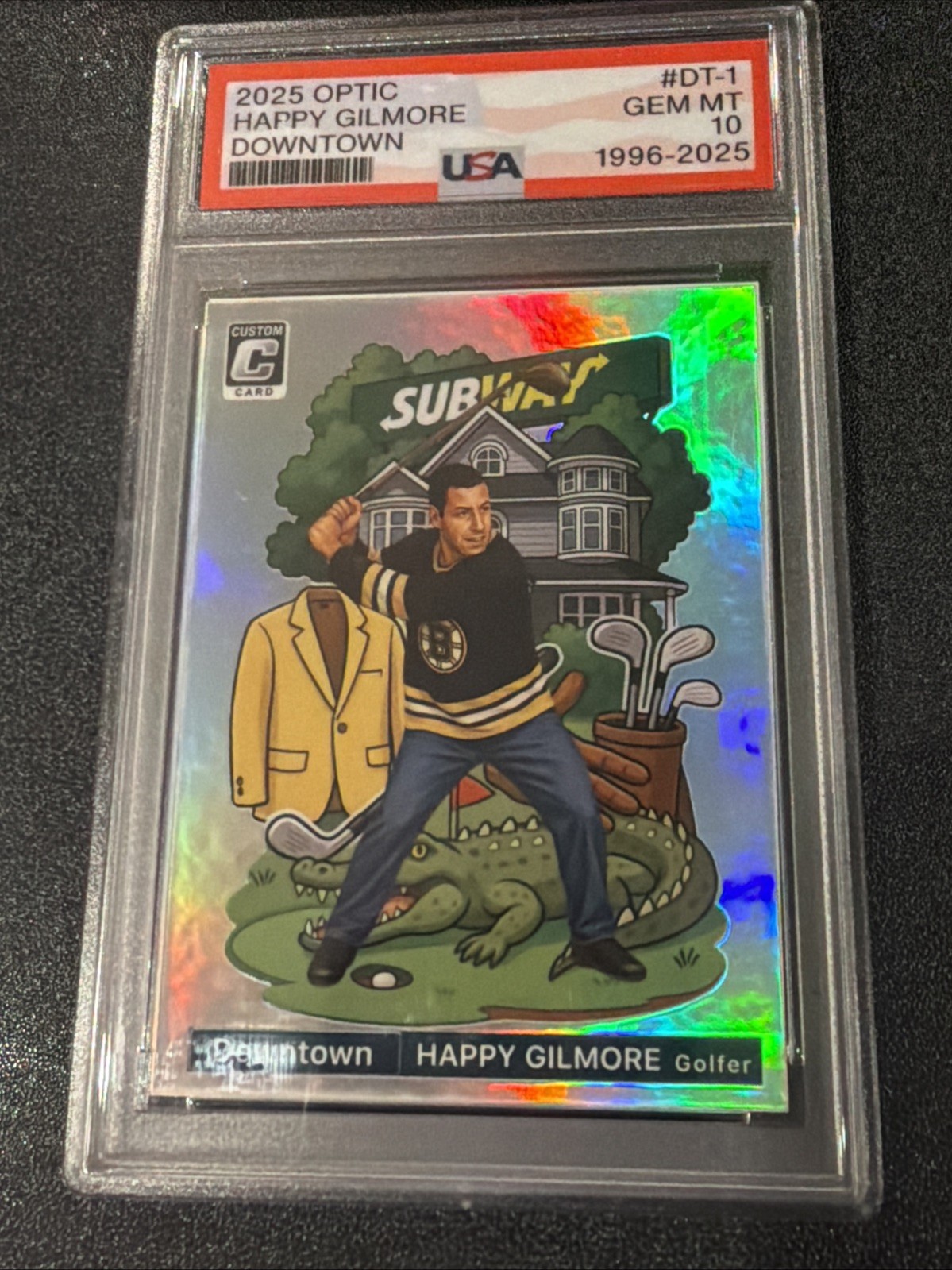 Custom Happy Gilmore Adam Sandler Holo Golf Downtown Holo USA 10 Custom Slab