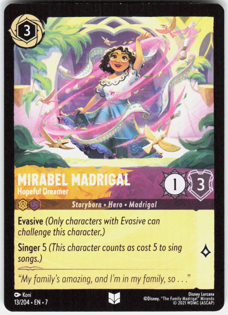 Lorcana Mirabel Madrigale Sognatore Speranzoso Comune 13/204 Isola di Arcazia Set 7