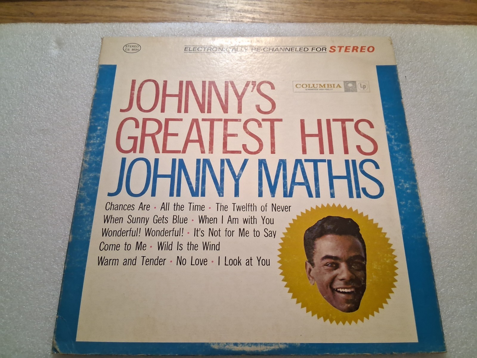 Columbia Johnny Mathis Johnny's Greatest Hits LP 12" Stereo Vinyl CS 8634