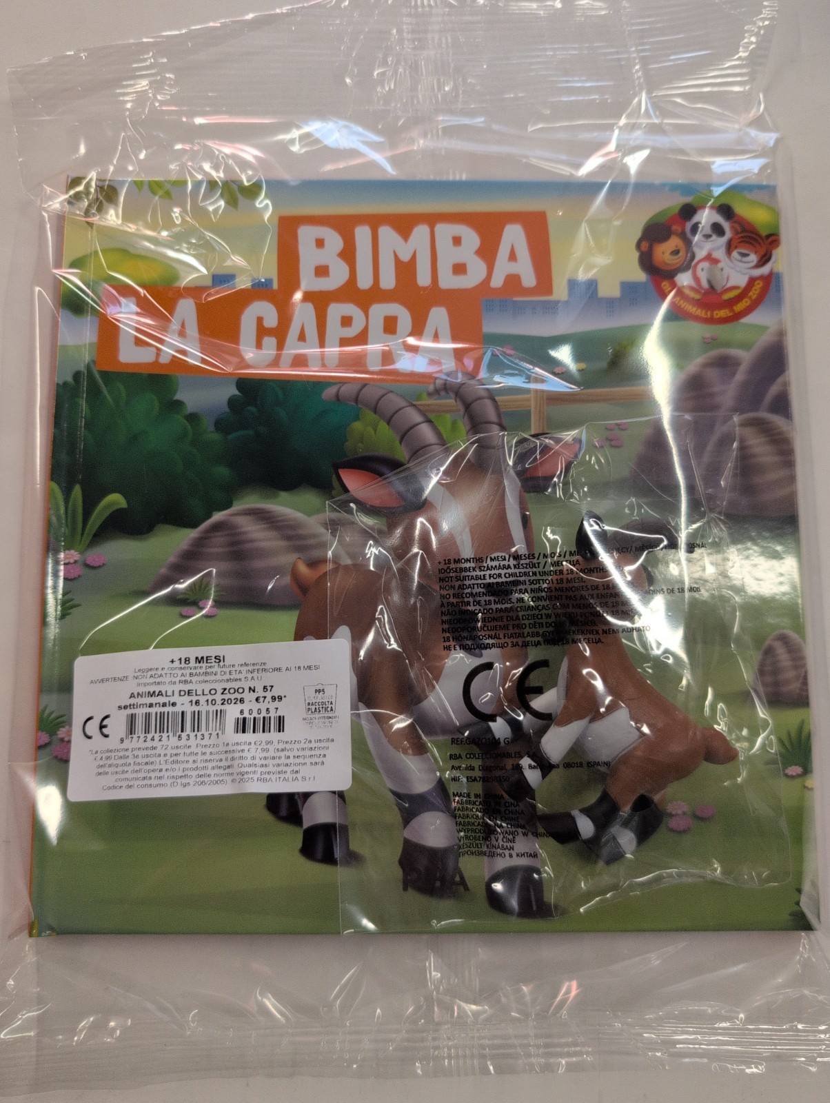 GLI ANIMALI DELLO ZOO N. 57 BIMBA LA CAPRA NUOVO EDICOLA OTTOBRE 2026 RBA