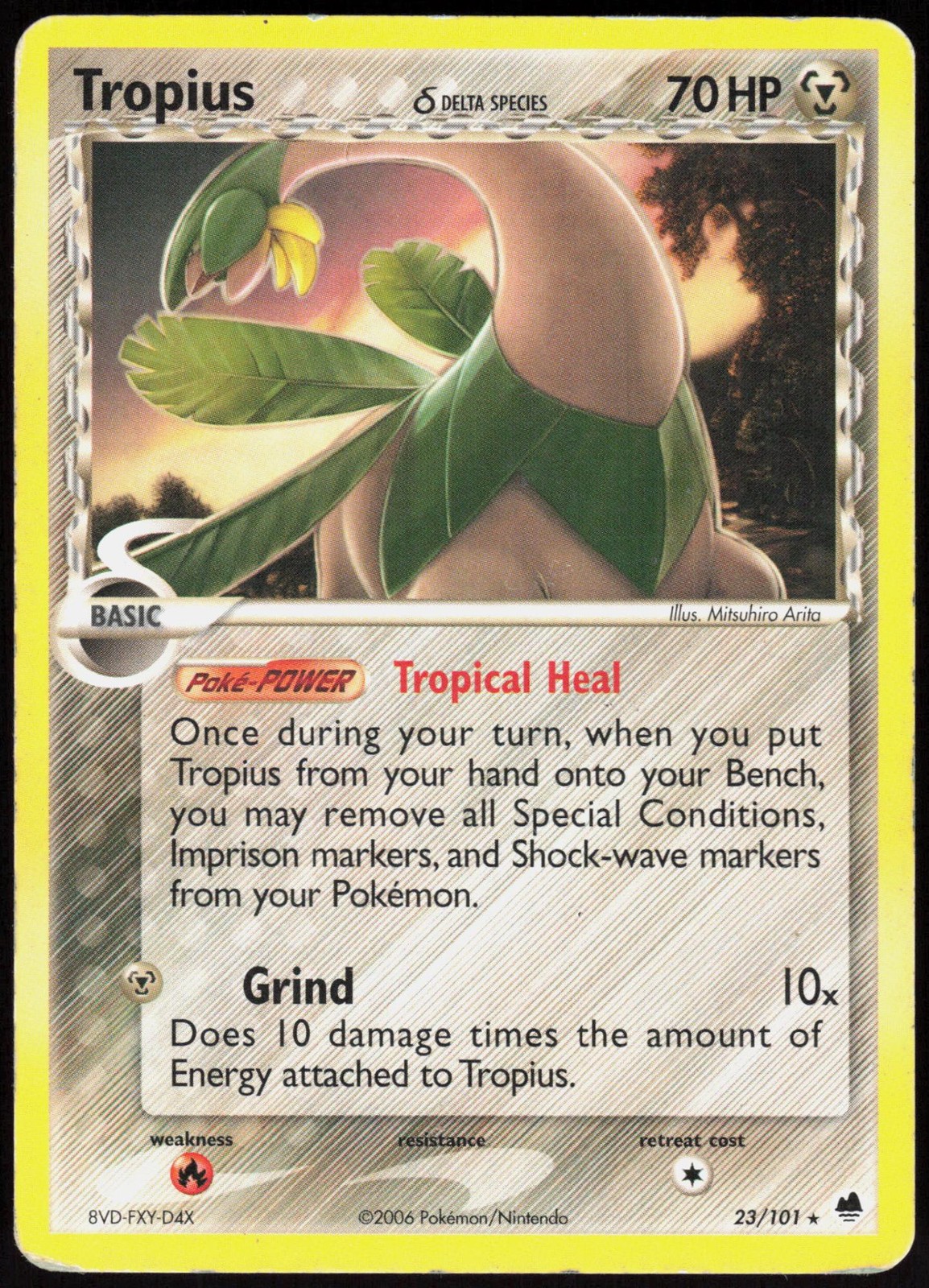 Dragon Frontiers Tropius 23/101 Raro Pokemon MP