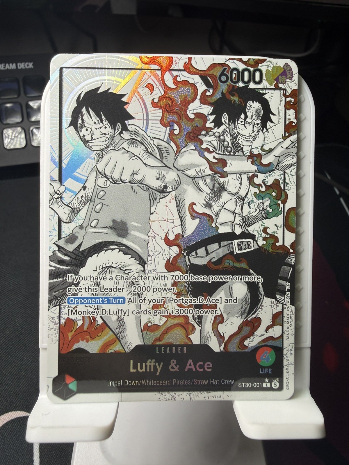 One Piece Rufy & Ace Parallel Alternate Art Leader ST30-001 