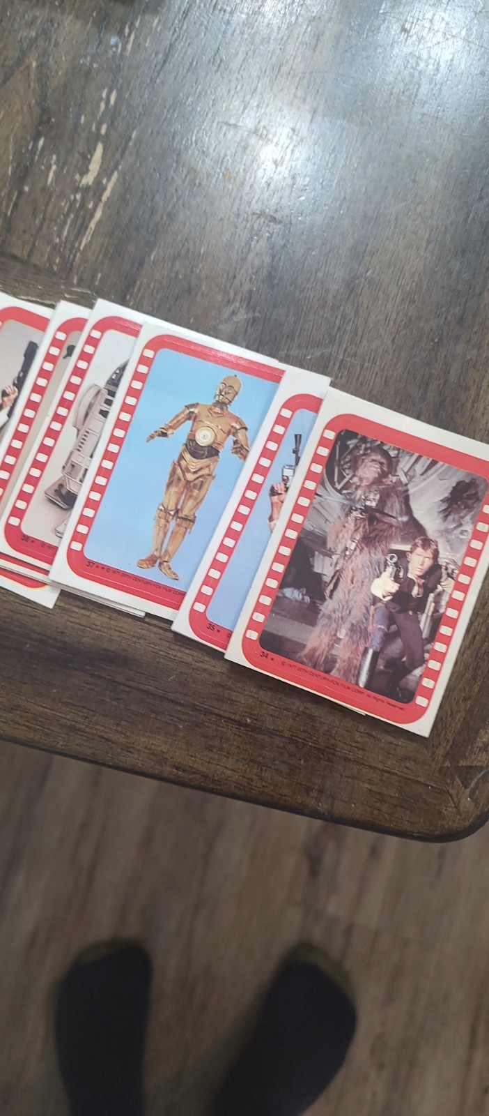 Star Wars Topps SERIES 4  1977 "Green" COMPLETE Sticker Set (11) #34-#44