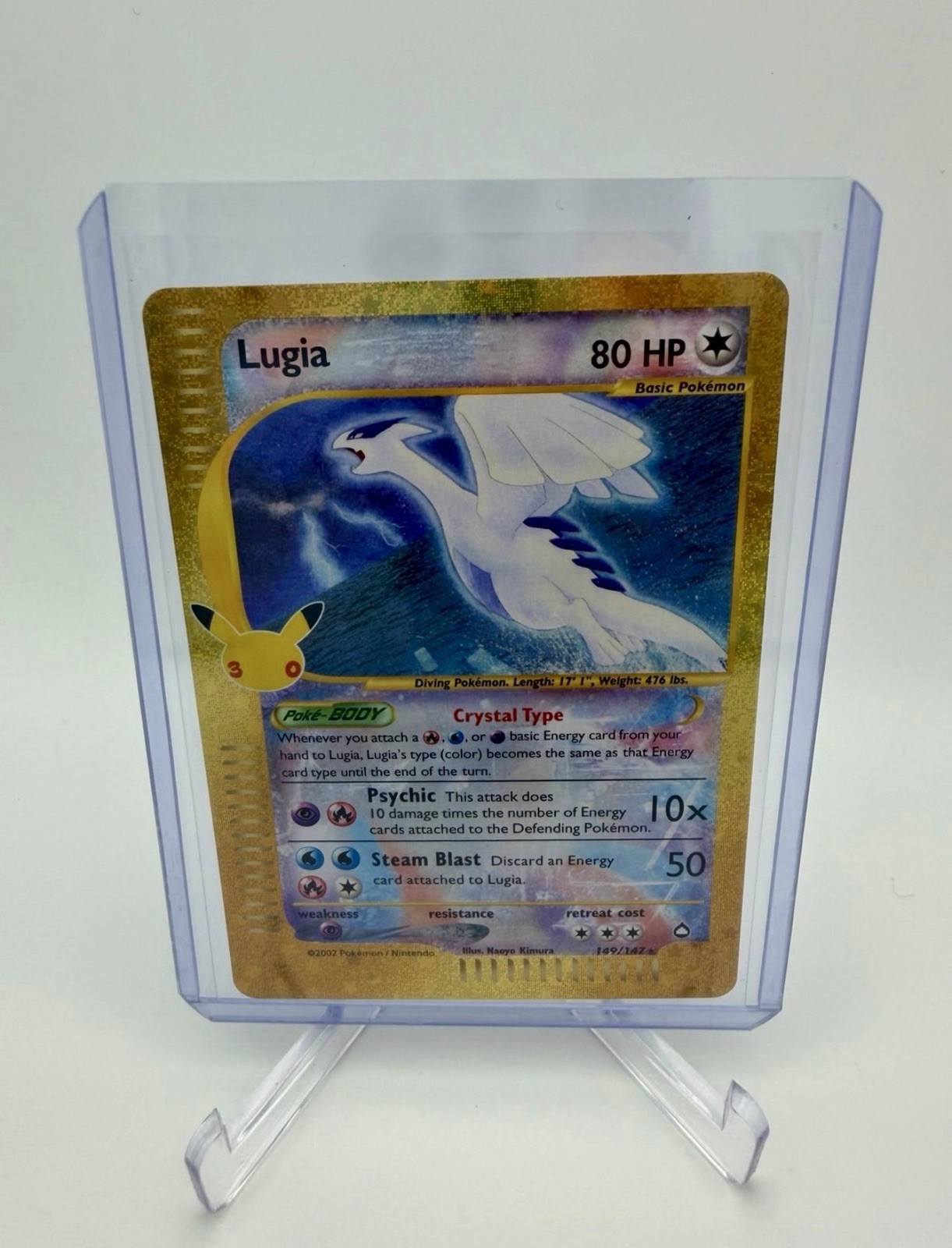 Crystal Lugia 149/147 Pokemon Collezione Classica 30° Celebrazione