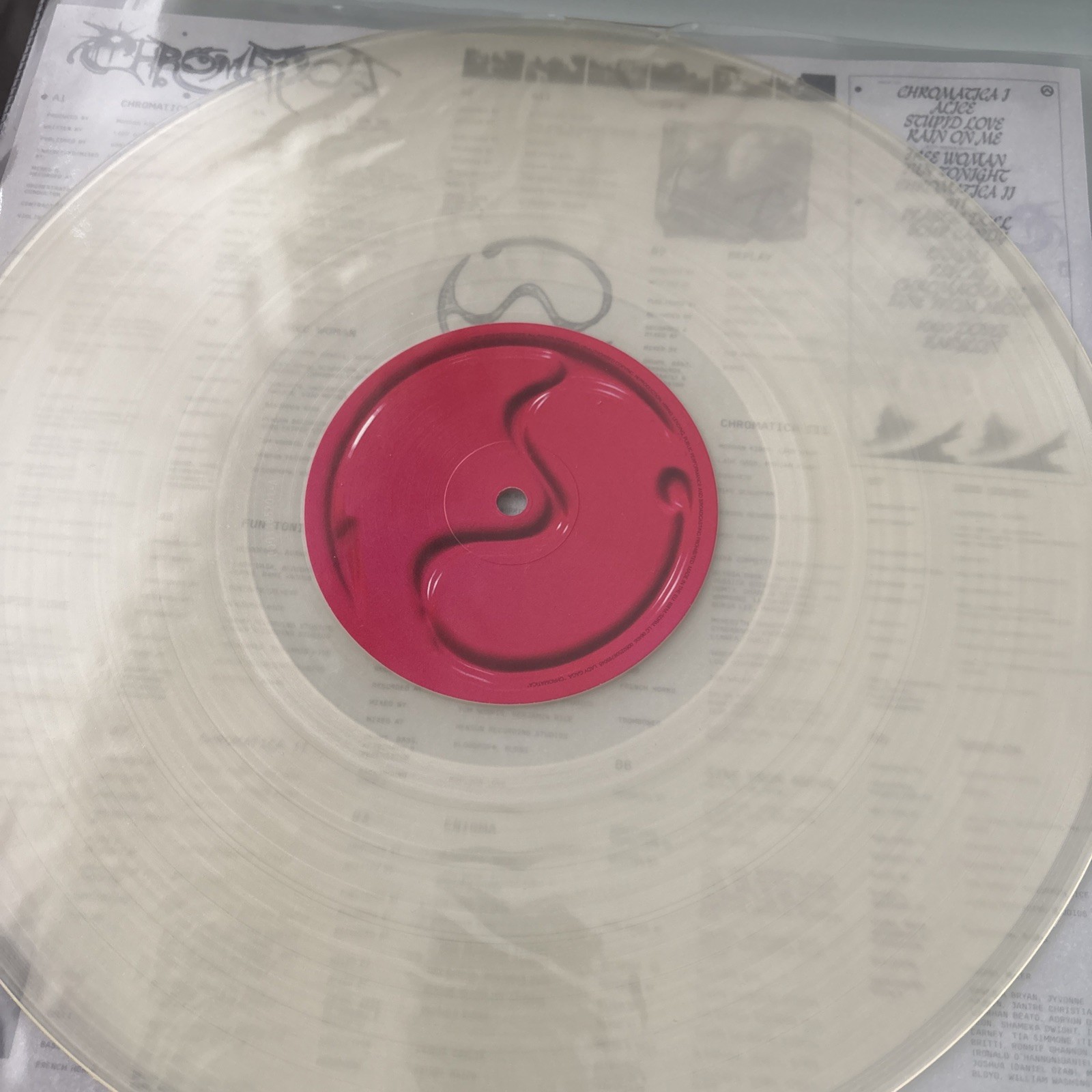 Lady Gaga Chromatica Vinyl Record Clear with Sleeve New Mint Condition 2020