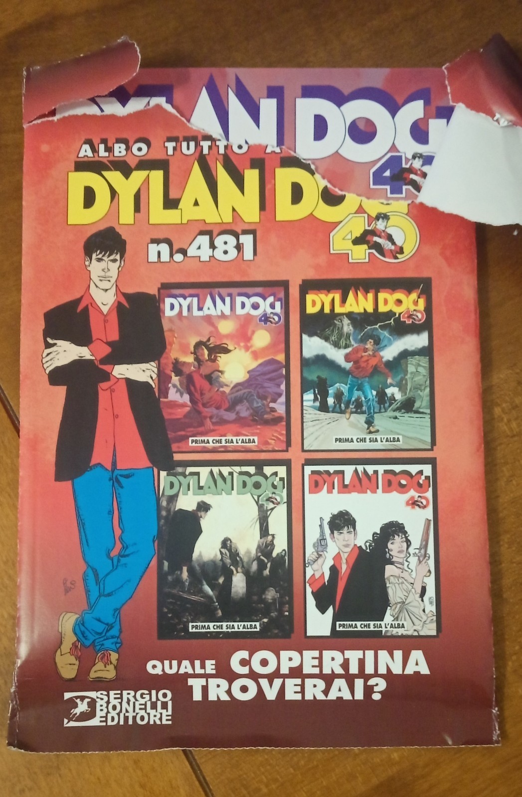 DYLAN DOG n. 481  Albo nuovo in busta aperta - Copertina Cestaro