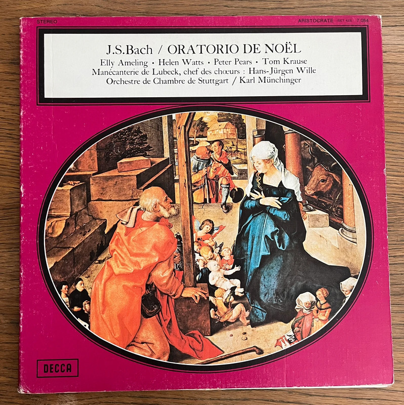 J.S. Bach / Münchinger / Ameling / Pears : Oratorio de Noël - Decca (SET 423)