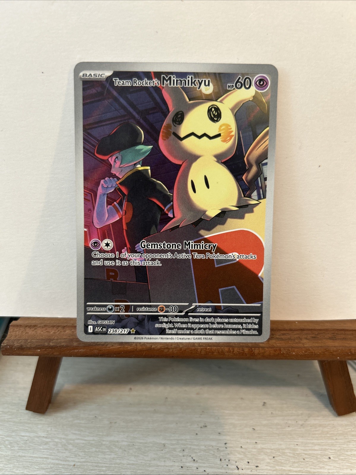 Pokemon Team Rocket's Mimikyu 238/217 Ascended Heroes Pokemon Holo NM