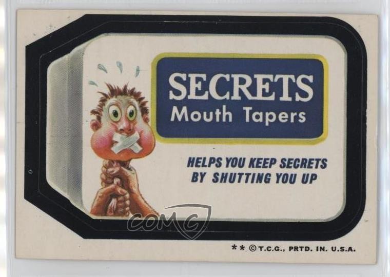 1973-74 Topps Wacky Packages serie 5 segreti conici bocca 0nr3