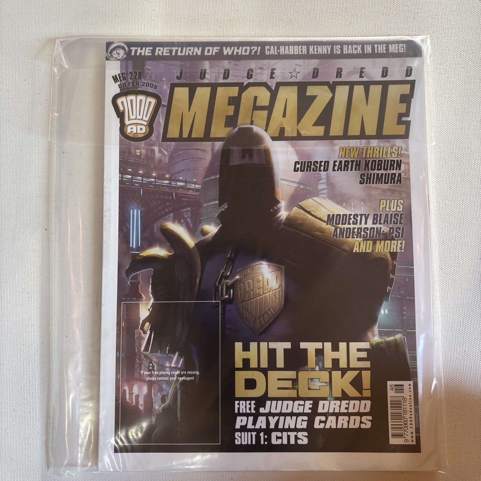 Retro Rare 2000ad Judge Dredd Megazine #228 Feb 2005 Comic Magazine Sealed Mint