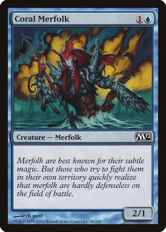 Coral Merfolk 49 Magic 2012 (M12) Magic: The Gathering