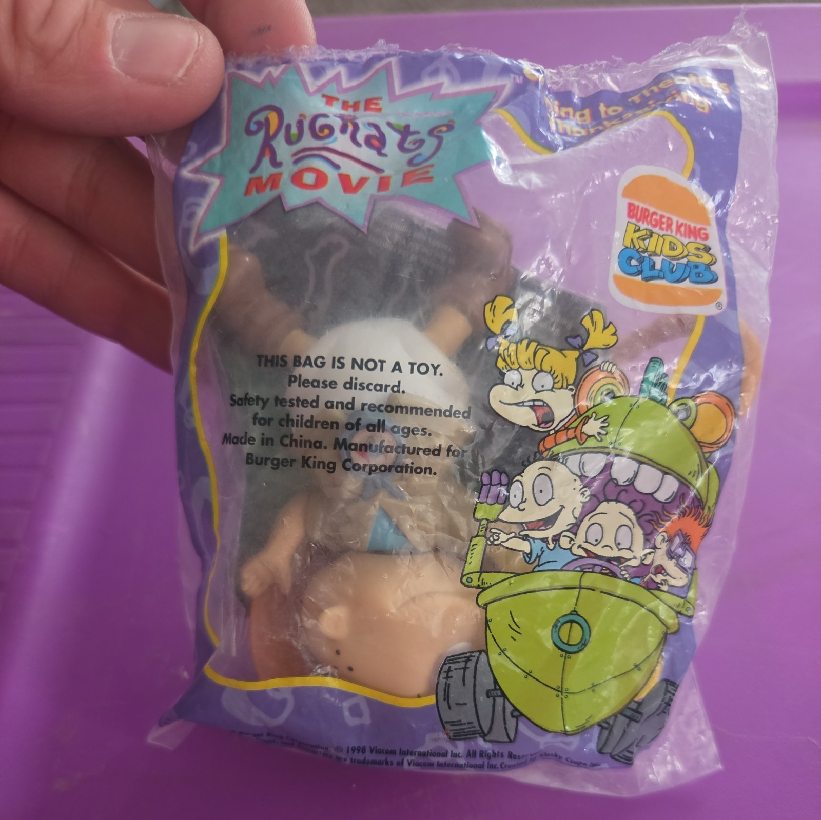 The Rugrats Cartoon Burger King Action Figure Spike Play Toy Spike Figure 1998