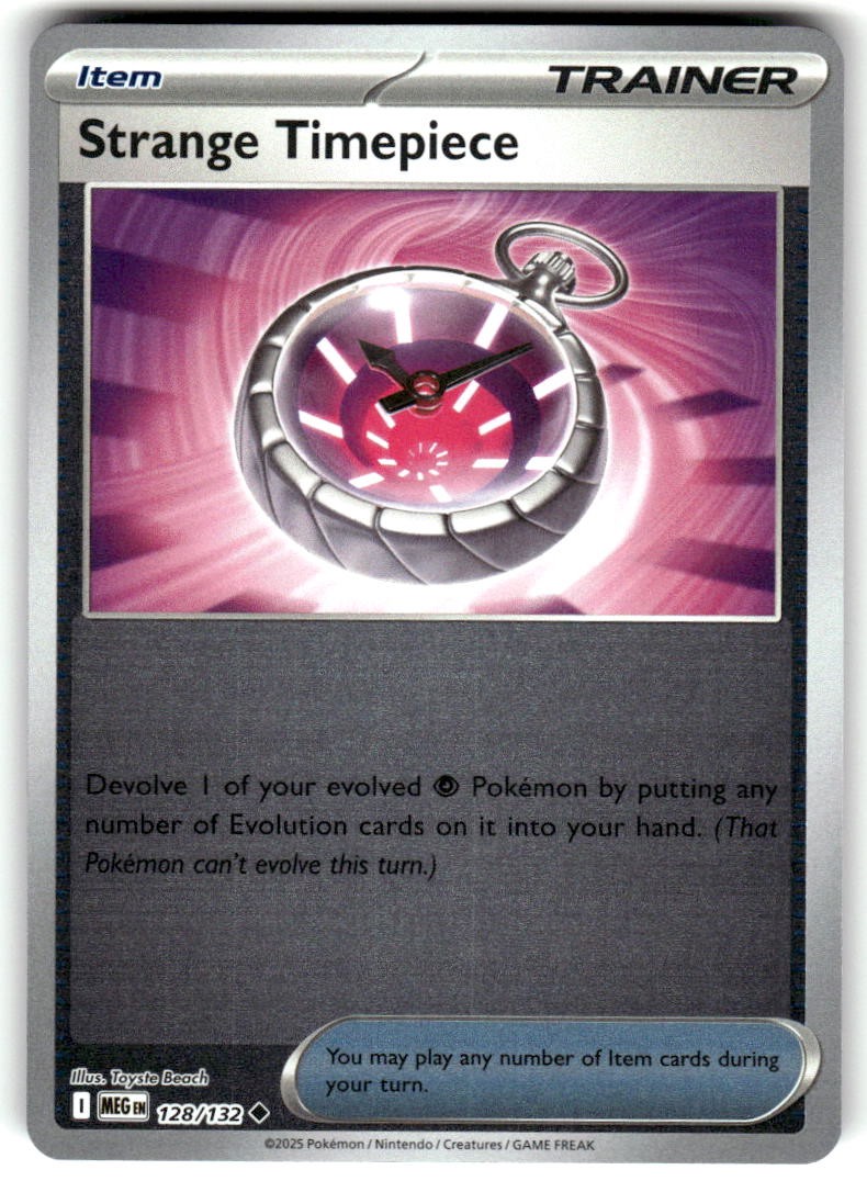 Strange Timepiece Reverse Holo Non Comune Mega Evolution 128/132 quasi nuovo