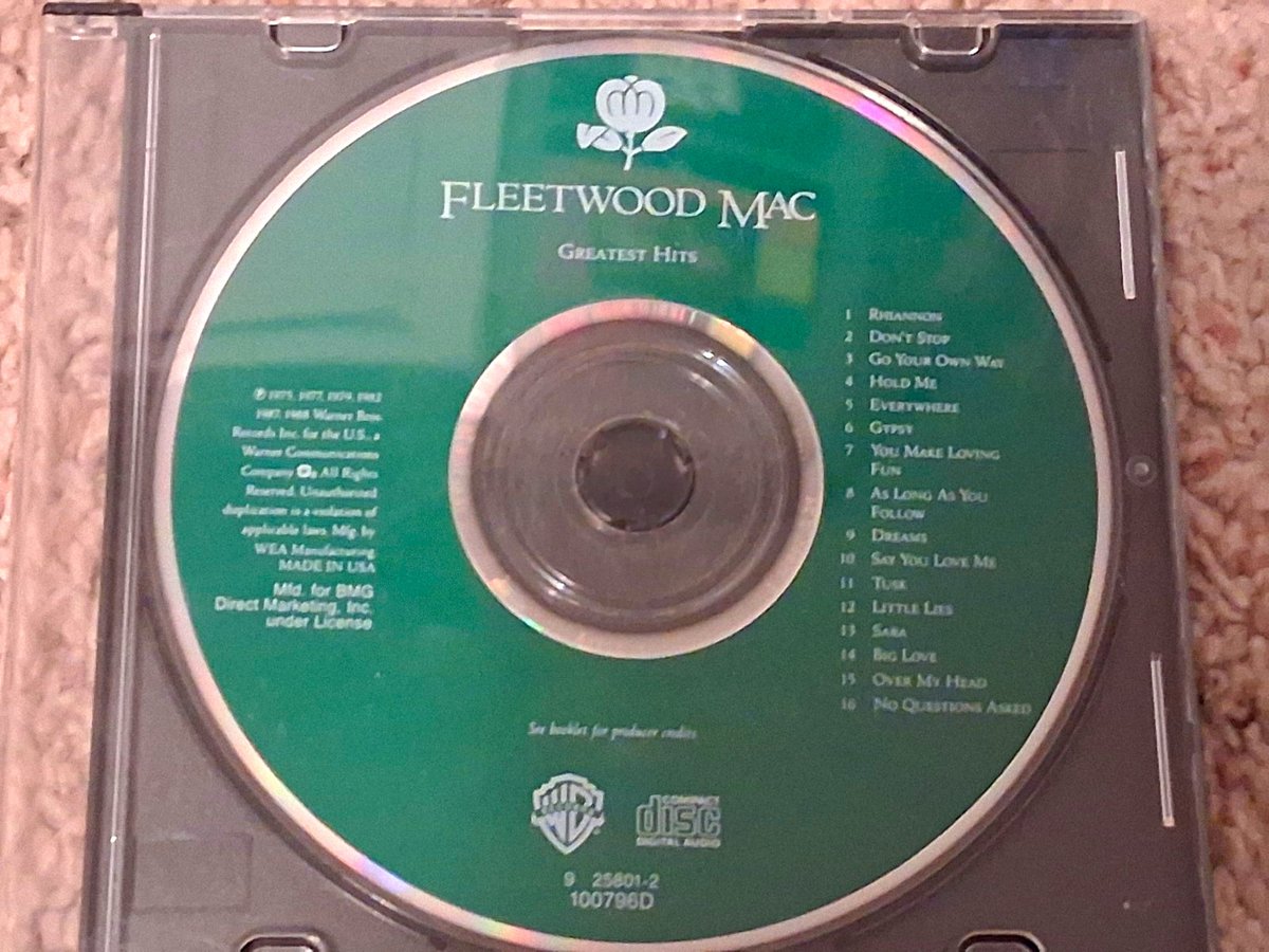 Fleetwood Mac Greatest Hits CD (1988) Disc & Plain Case Only Combined Shipping