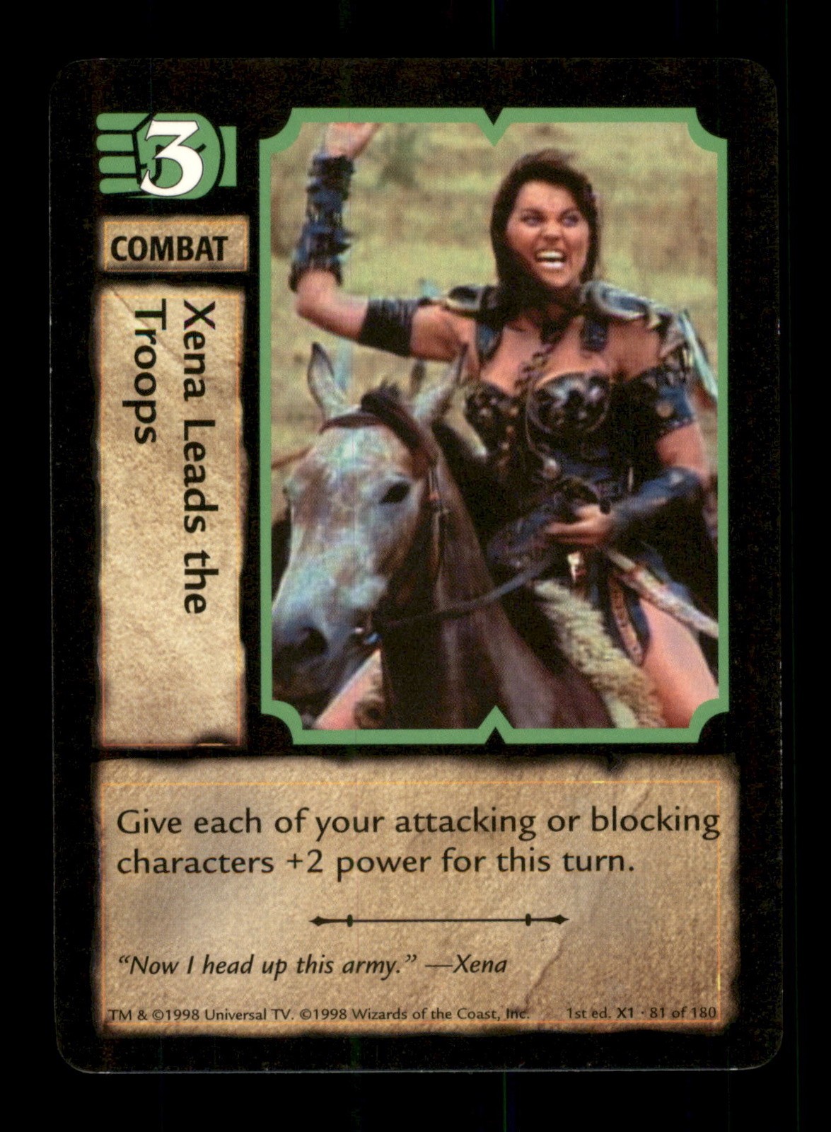 Xena guida le truppe 81/180 Xena principessa guerriera CCG