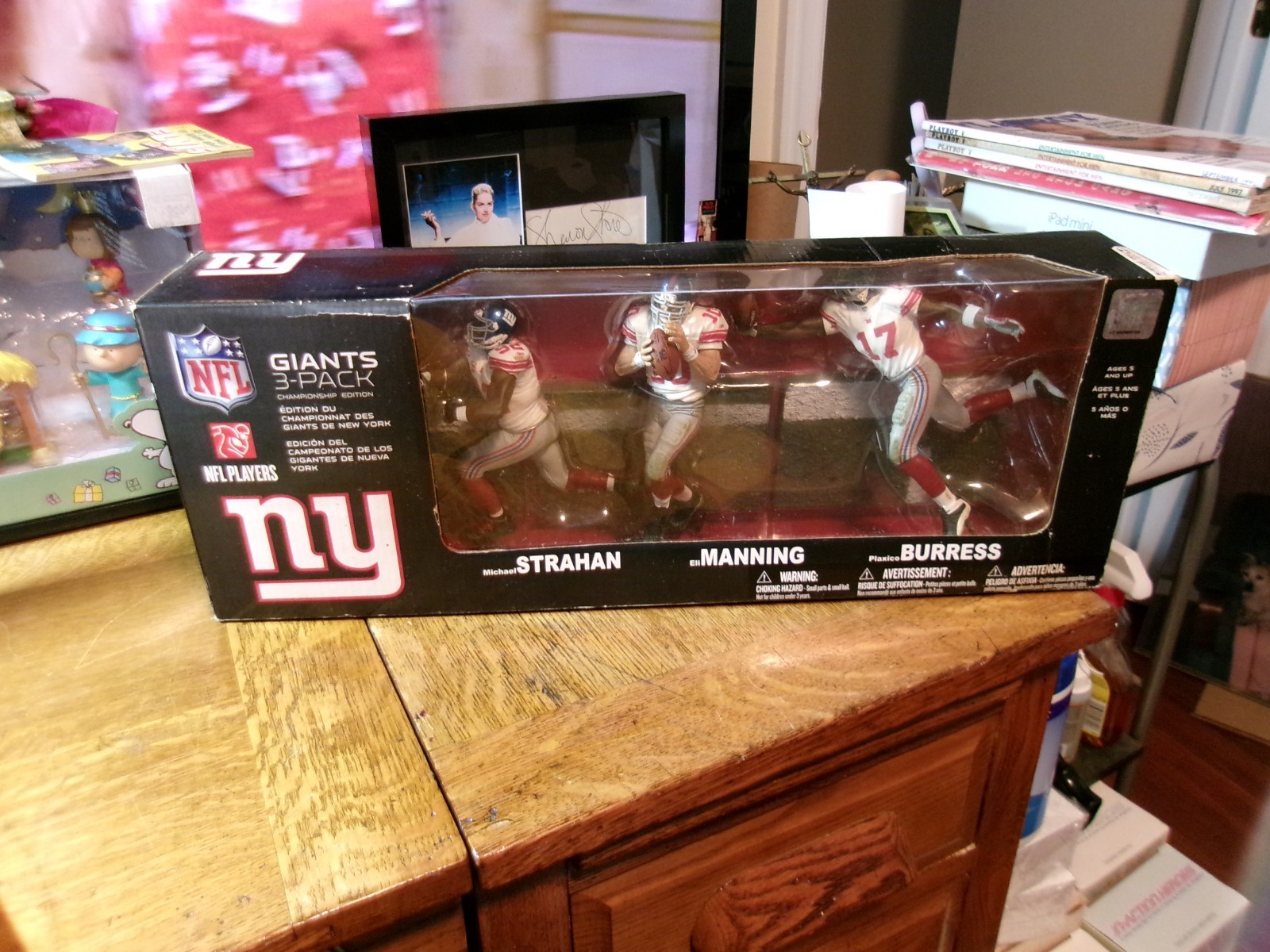 McFARLANE NY GIANTS 2008 3-PK CHAMPIONSHIP EDITION [PIÙ BASSO SU EBAY] B/NUOVO OMAGGIO S