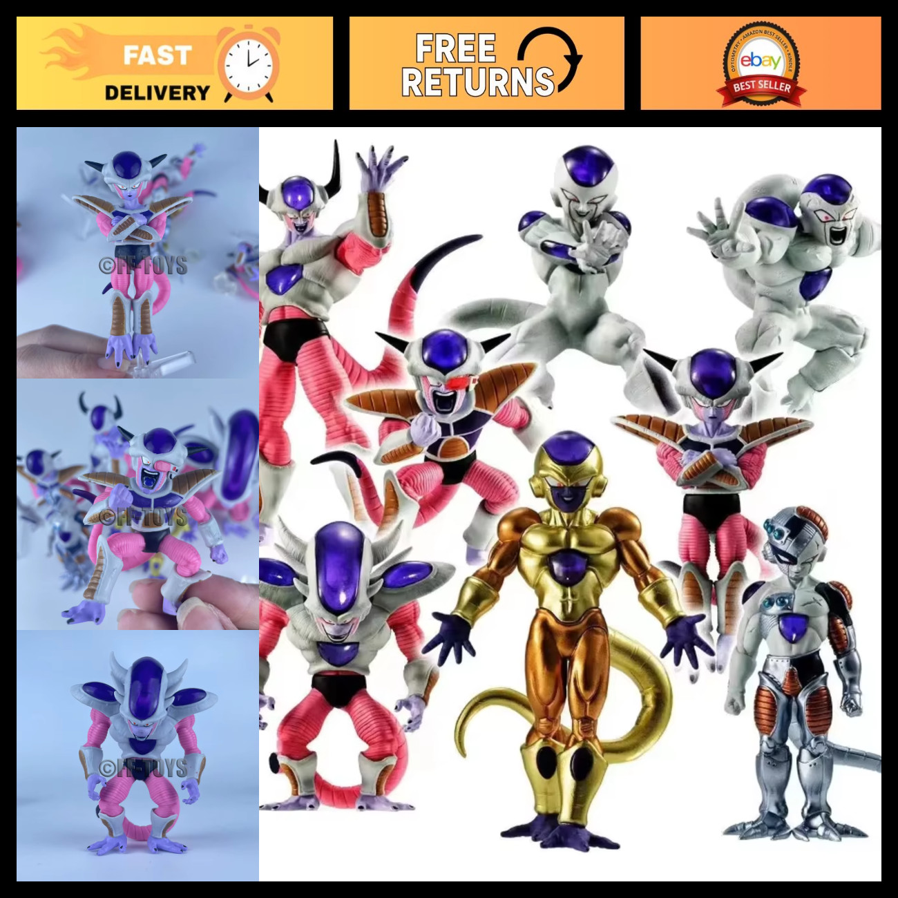 8pcs Dragon Ball Z Frieza Action Figures Set - PVC Collectible Model Toys Gift