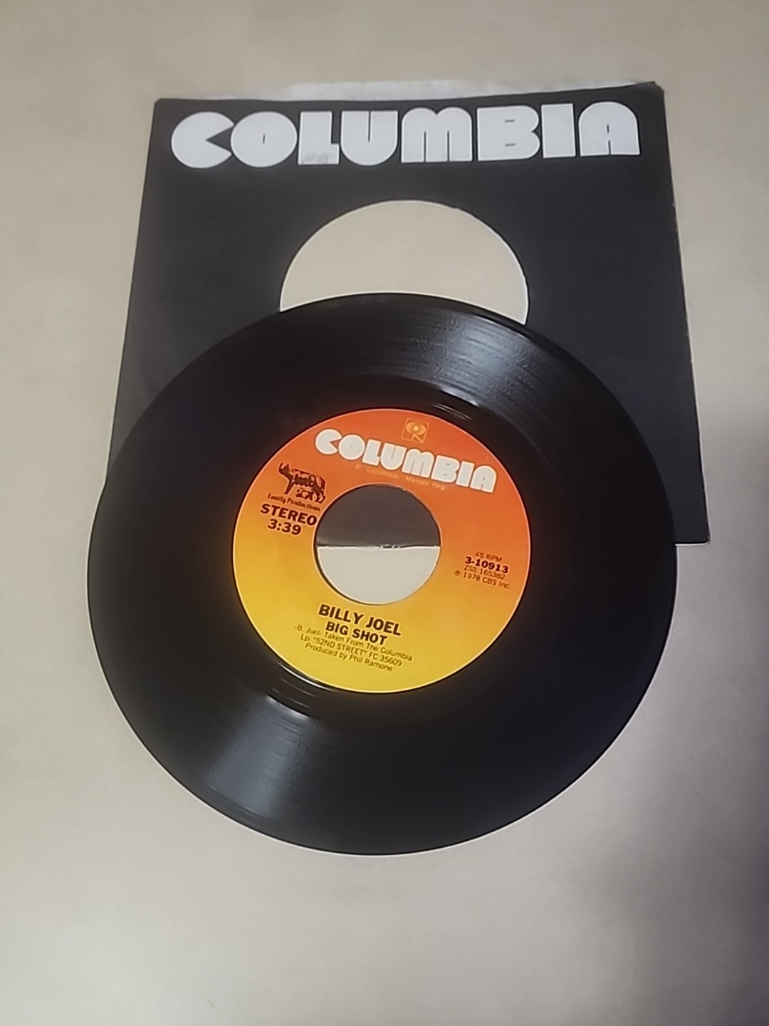 Billy Joel - Big Shot / Root Beer Bag - Columbia 45 Vinyl 1978 