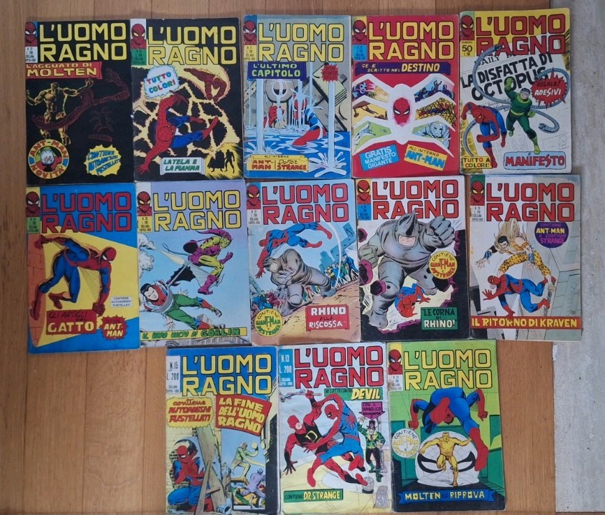 Marvel Italia L'Uomo Ragno Spider-Man lotto fumetti misti 1994 Stan Lee ITA