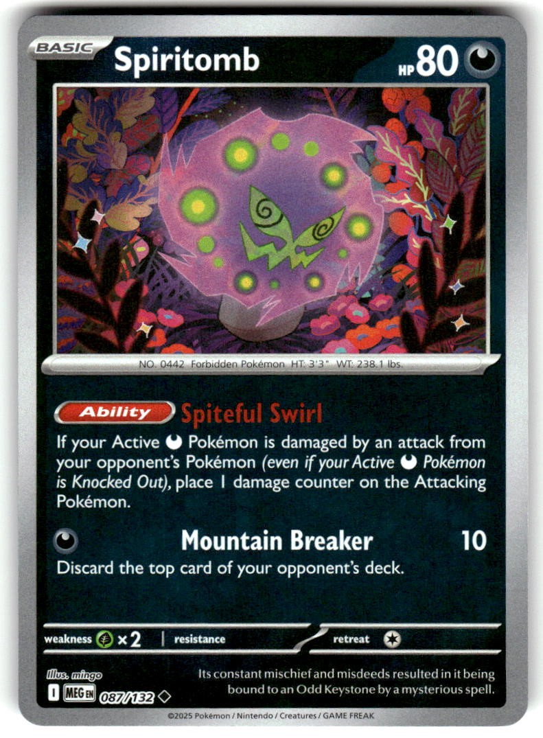 Spiritomb Reverse Holo Non Comune Mega Evoluzione 087/132 quasi nuovo