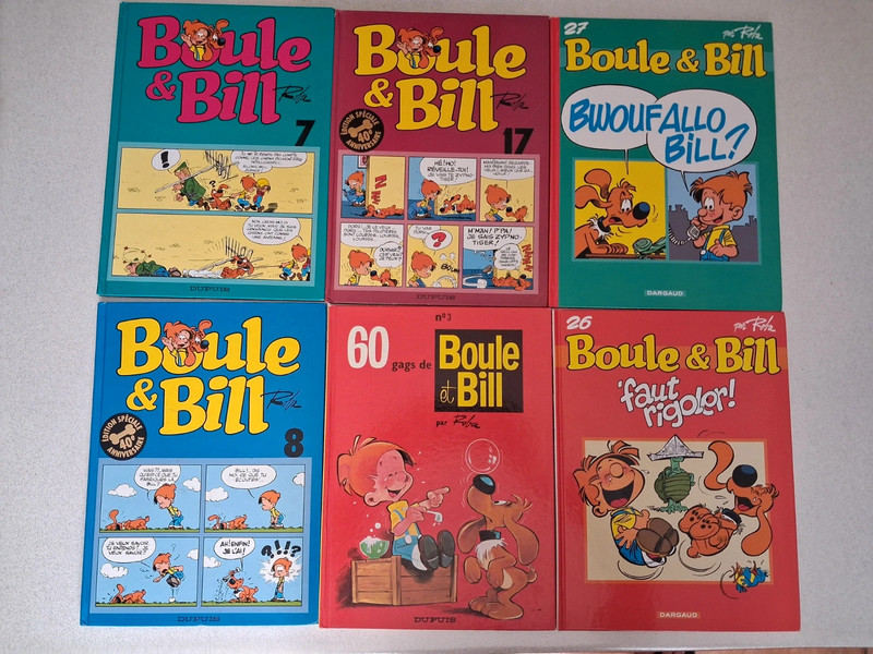 lot de 6 BD boule et bill en très bon état.