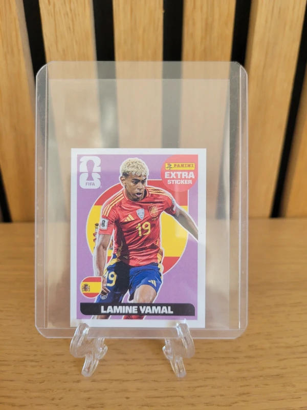 Cromo Extra Sticker Lamine Yamal – Mundial 2026 | Panini Lilás