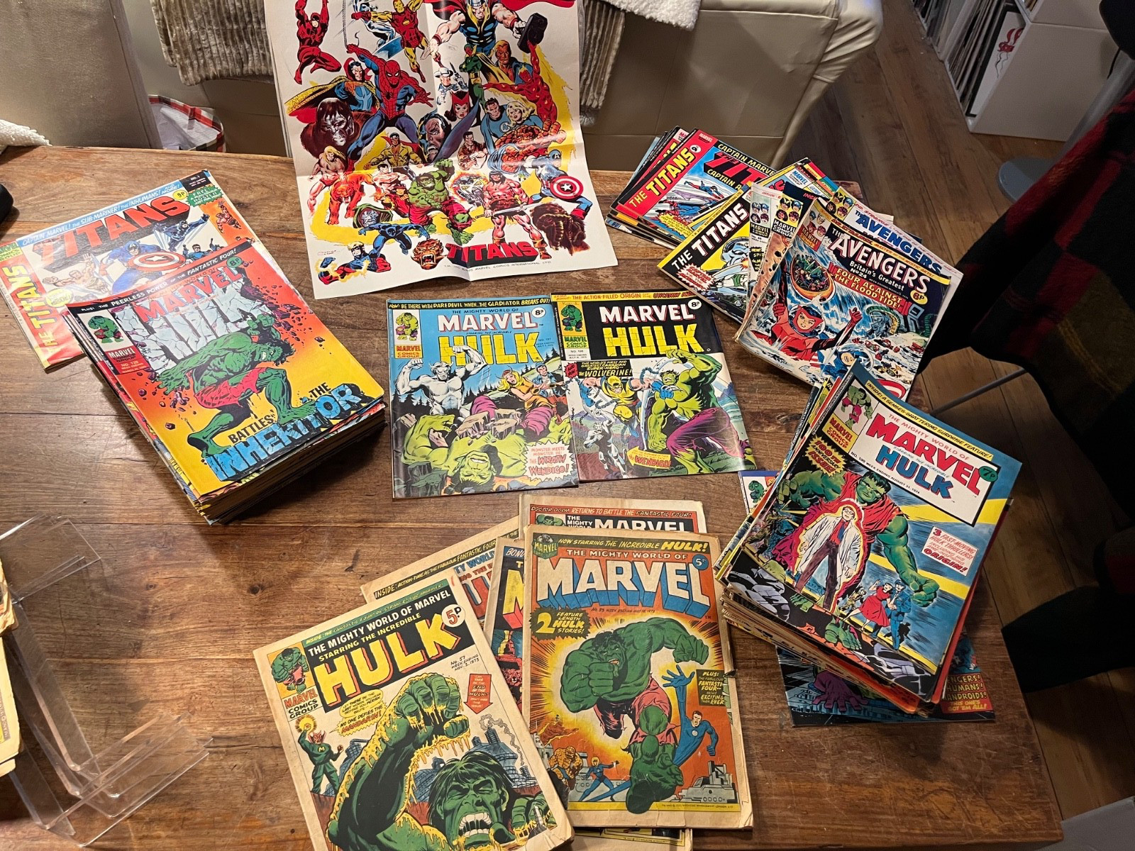 Mighty World of Marvel weekly 100 issues including first app of wolverine 