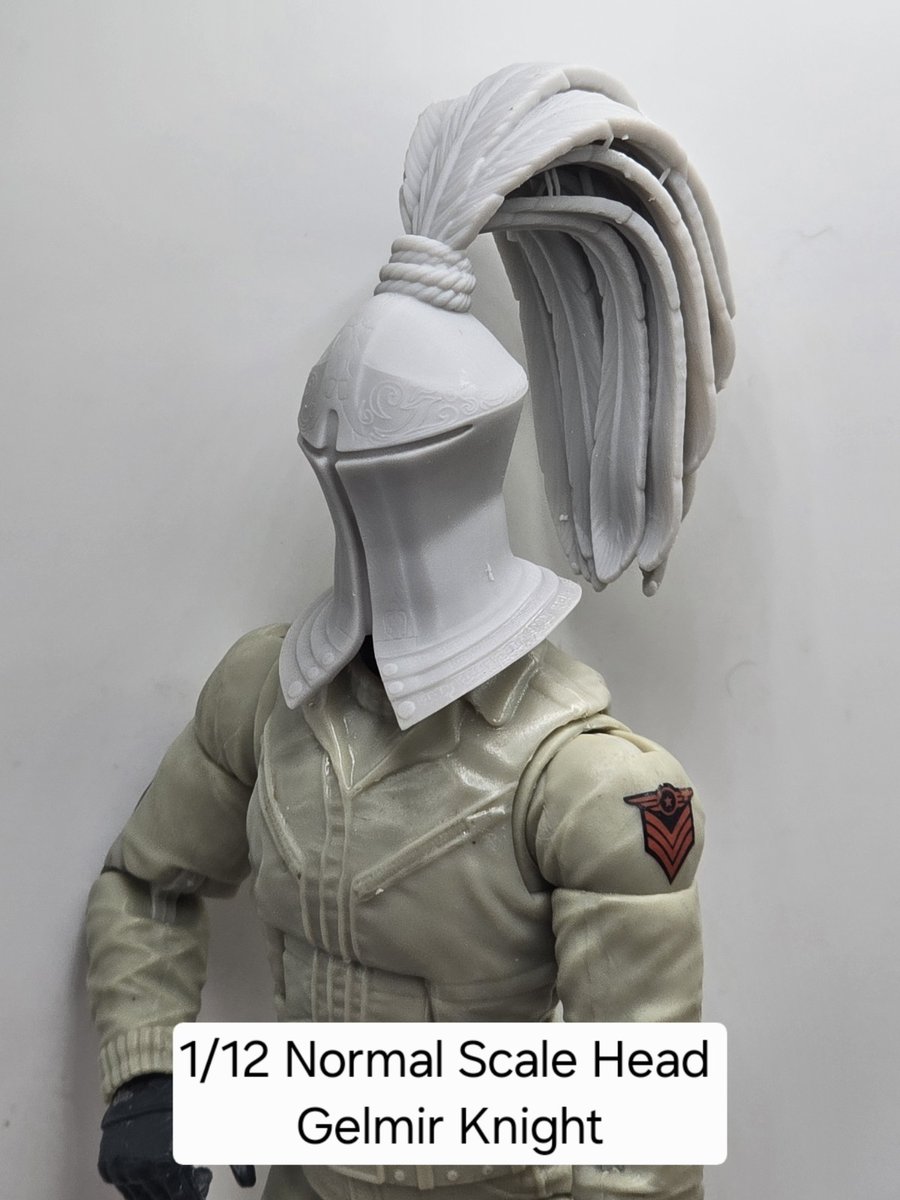Scultura testa GELMIR KNIGHT stampata in 3d PER CLASSIFICATO/LEGGENDE SCALA 1/12