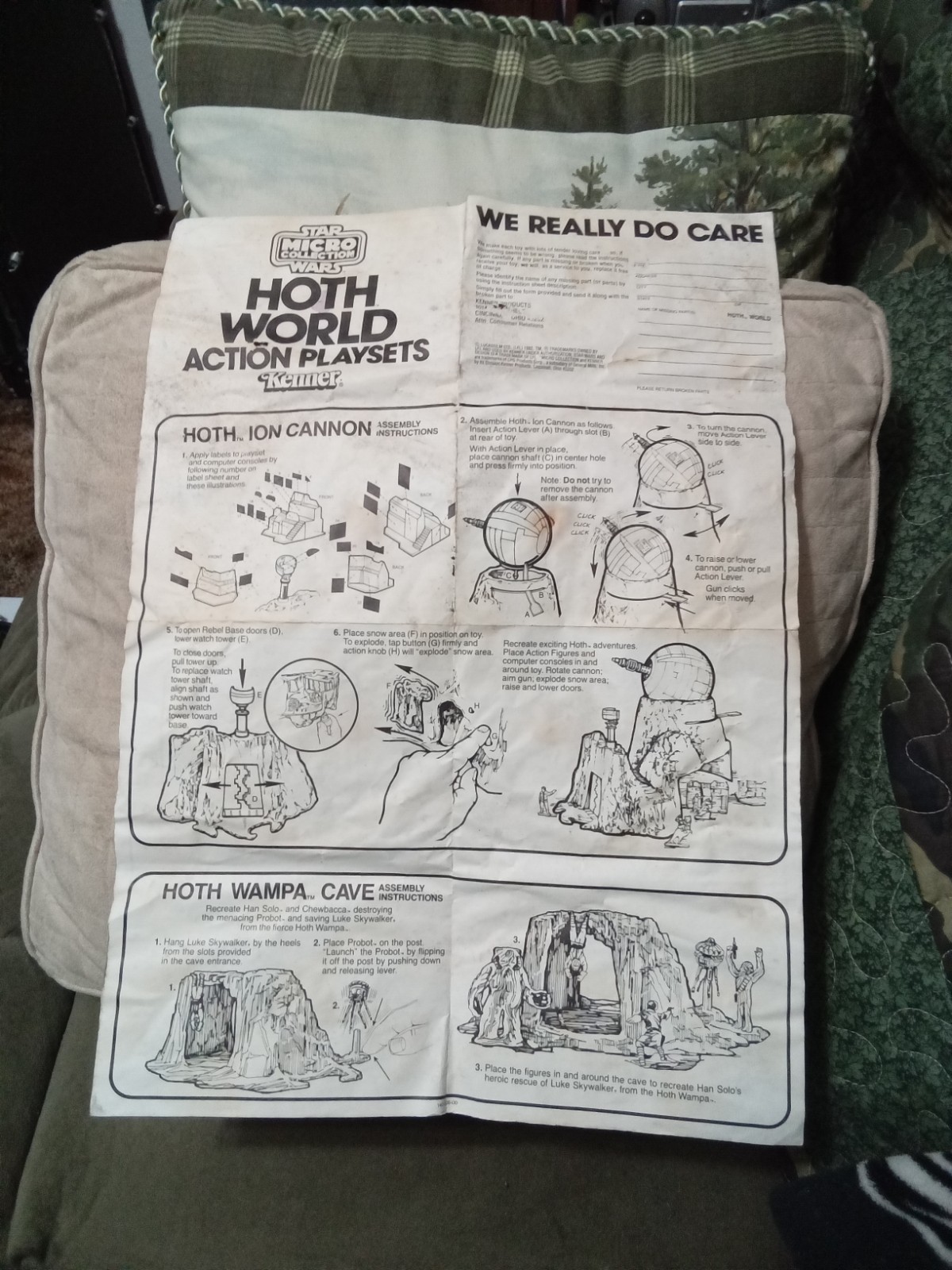 Vintage Star Wars 1982 Micro Collection HOTH WORLD Instructions Only *PLS READ*!