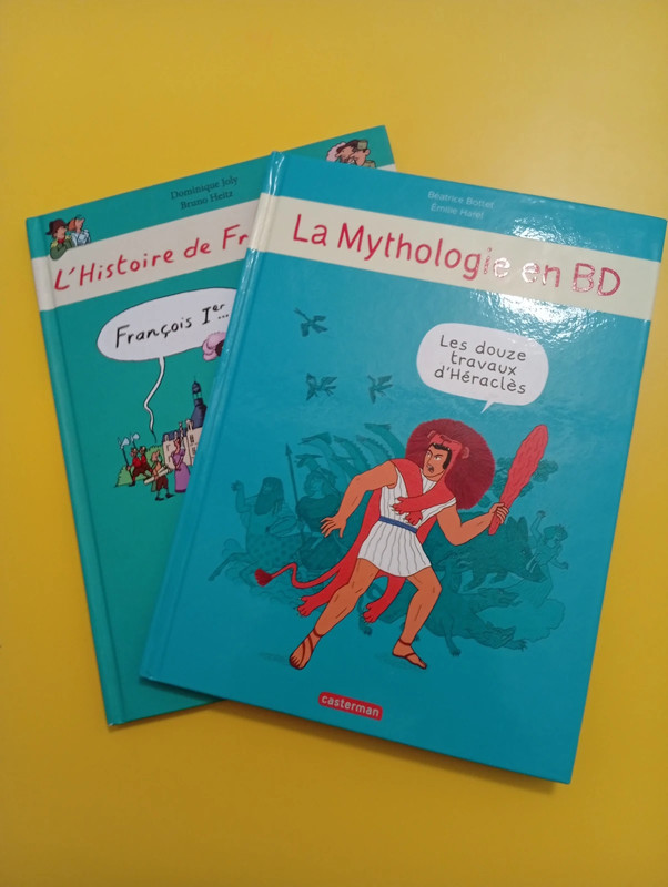 Lot de 2 livres Bd histoire jeunesse, Hercule et François 1er, éditions Casterman
