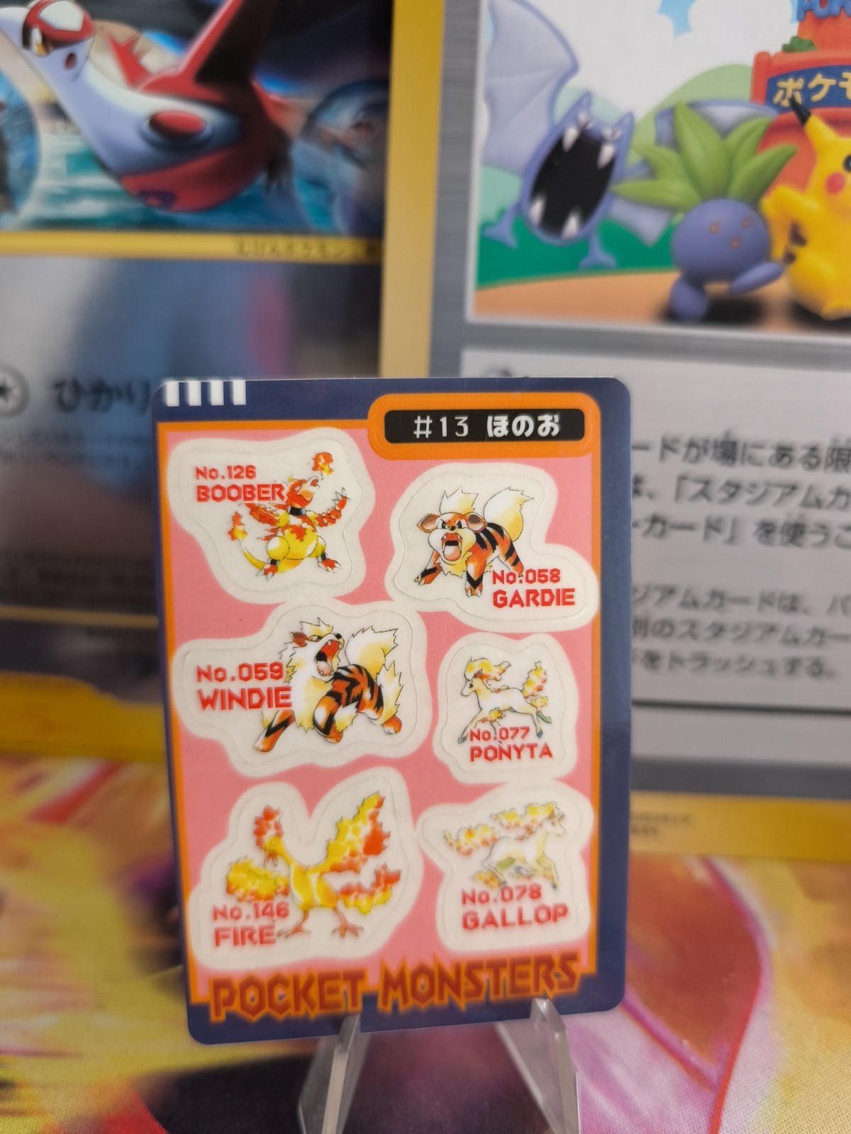 Carta Pokemon Card Sealdass 1997 bandai giapponese Arcanine Moltres Charizard ecc