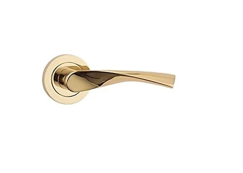 Nx maniglie per porte interne, set di 2 con rosetta (50 mm), alluminio dorato