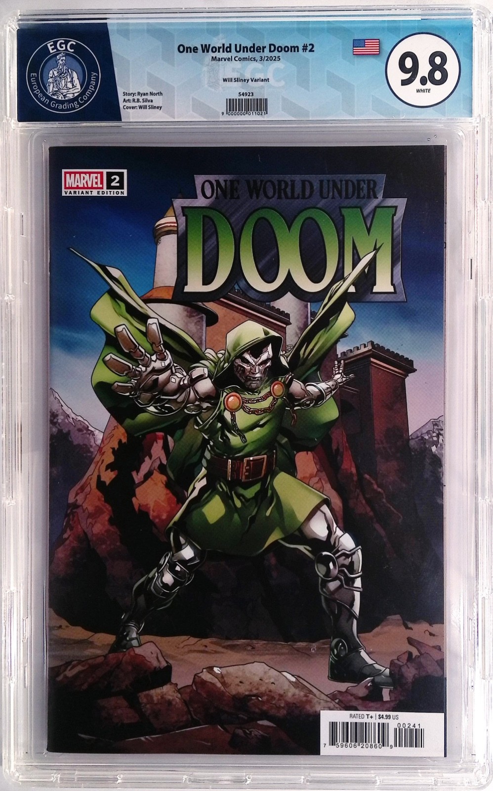 One World Under Doom #2 (Will Sliney Variant) -9.8 graded  - Marvel Comics, 2025